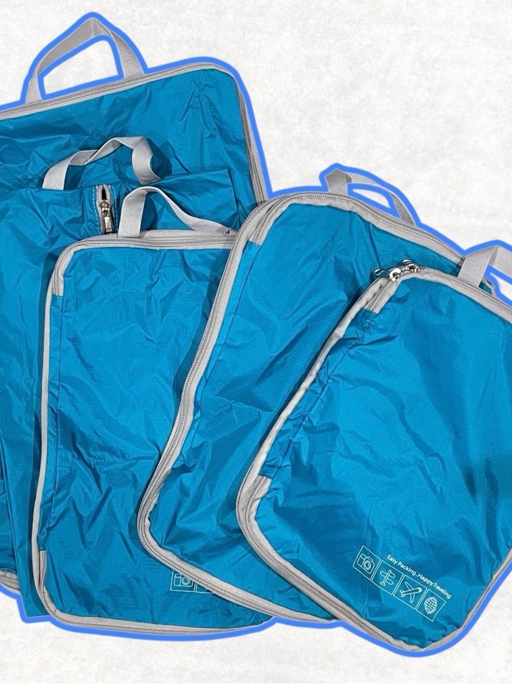 Blue Packing compression Cube Set  - Travel Organizers